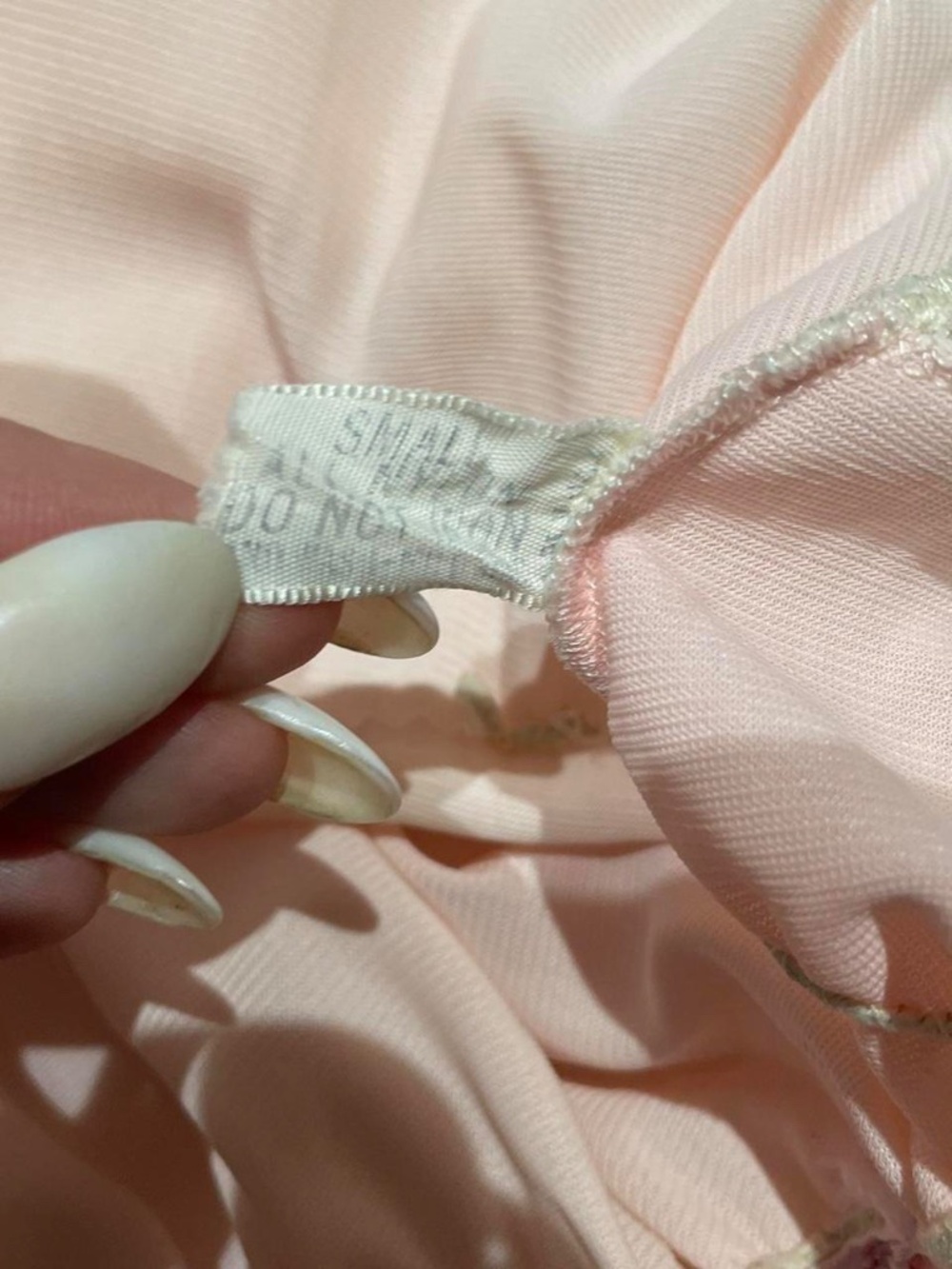 vintage light pink babydoll nighty dress - Picture 4 of 4